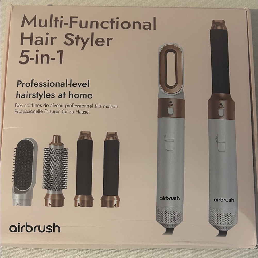 5-in-1 Hair Styler - Silver and Bronze